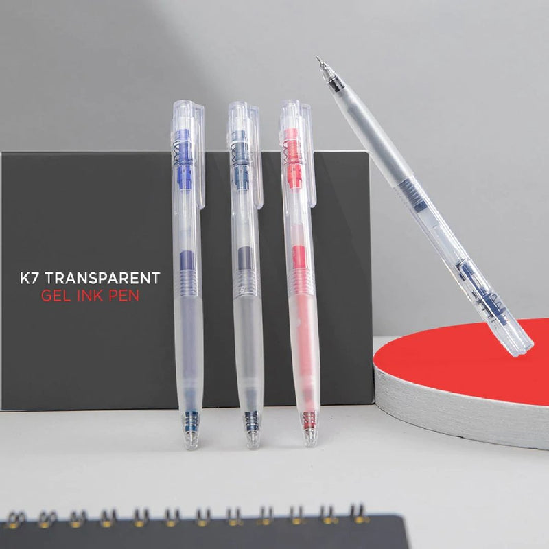 Kaco Transperent Gel Pen Red - K7