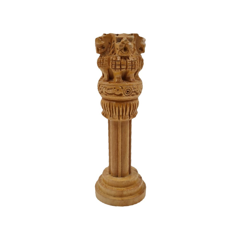 Wooden Ashoka Pillar Table Top 15*4 cm