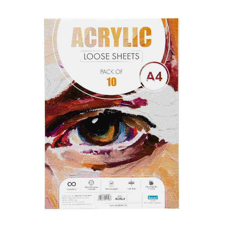 Scholar A4 Acrylic Loose Sheets - 360 Gsm 10 Sheets (ACRL4)