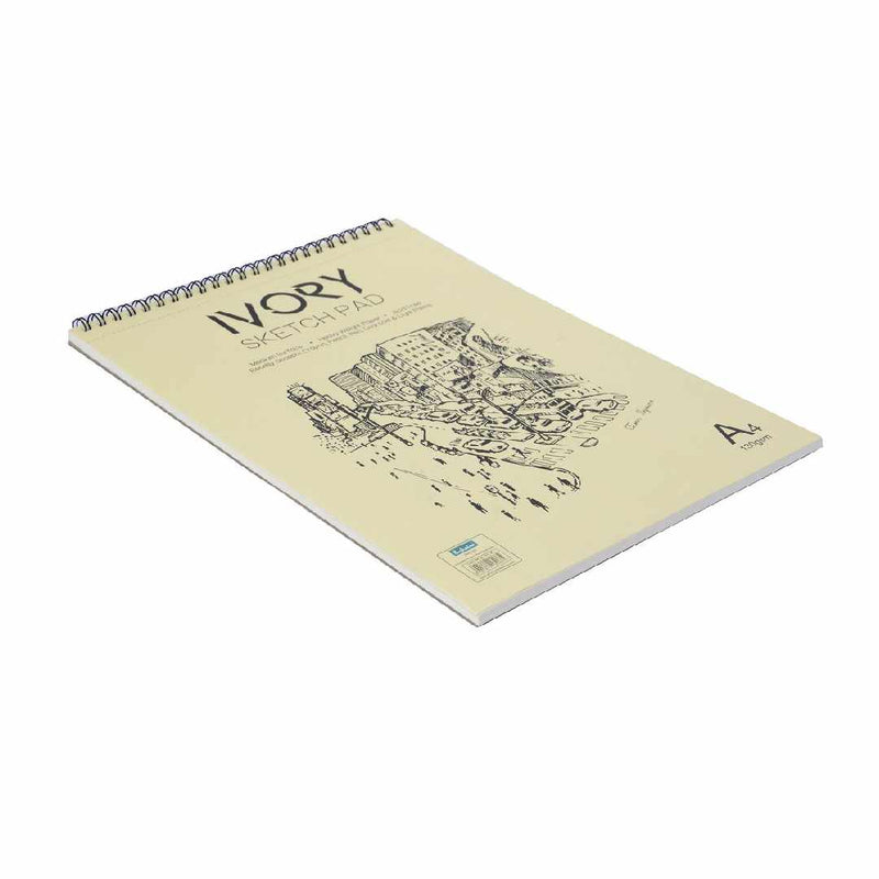 Scholar A4 Ivory Sketch Pad Design - B  25 Sheets 130 Gsm (AP1-B) Spiral