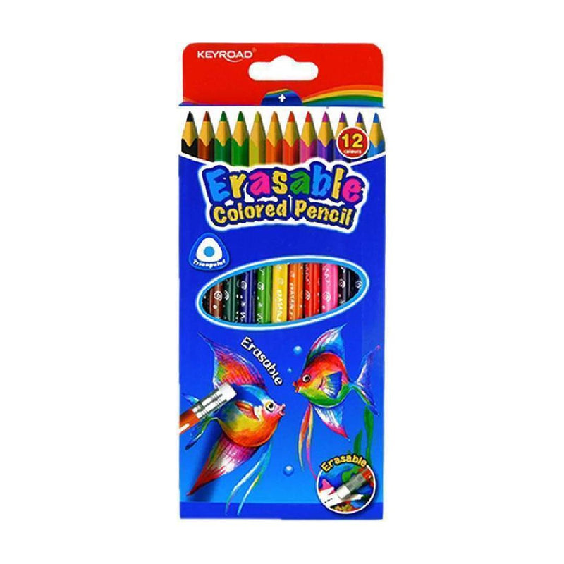 Keyroad Colour Pencils Erasable Set of 12 - KR971453