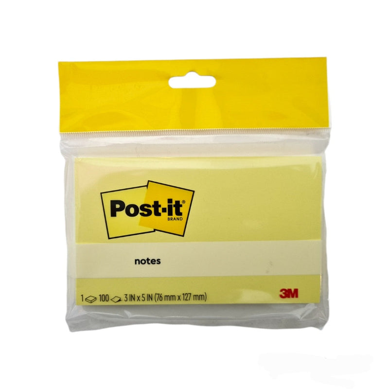 3M Post It Sticky Note 3 in x5 in (76 mmx127 mm)-100 Sheets