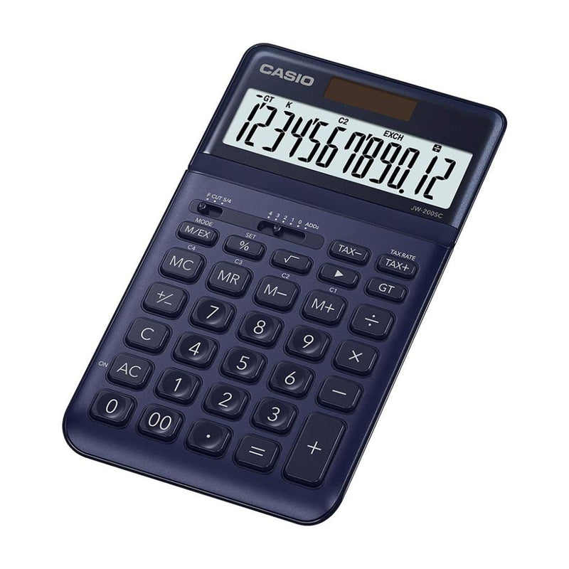 Casio JW-200SC-NY Premium & Stylish Calculator (Dark Blue)