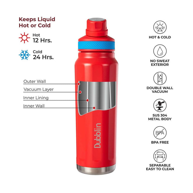 Dubblin Water Bottle Rambo Red 750 ml - DBN1849