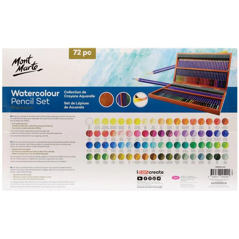 Mont Marte Watercolour Pencil Set of 72 - 81484