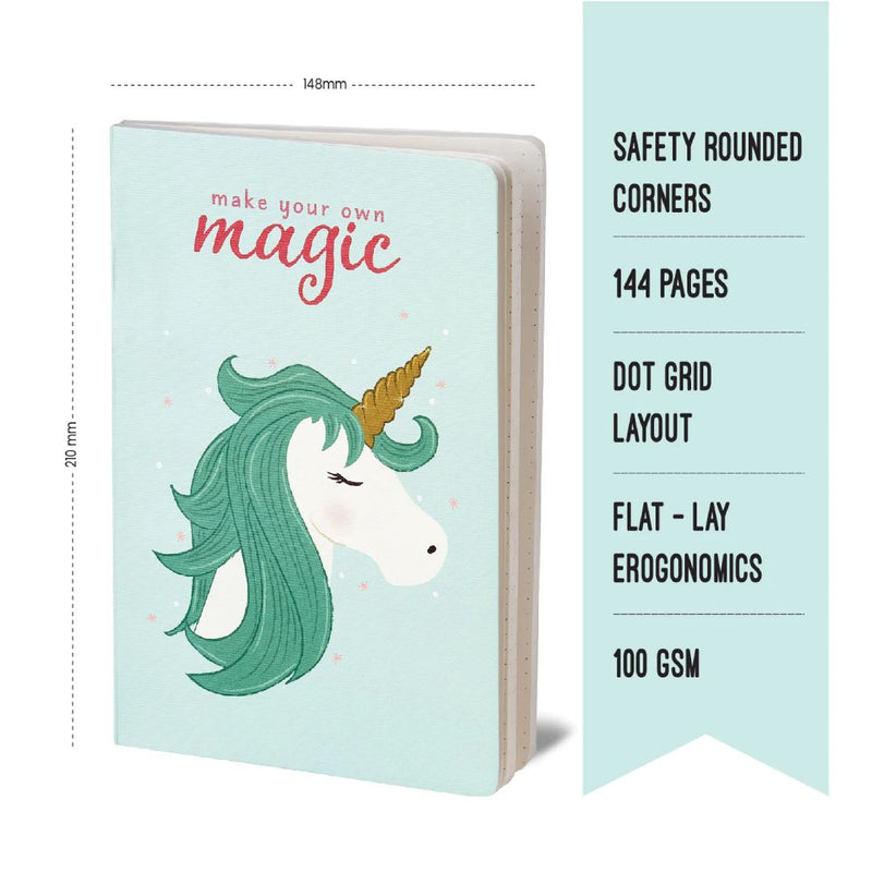 Factor Notes Notebook Plain Teal Unicorn A5 - FN2043