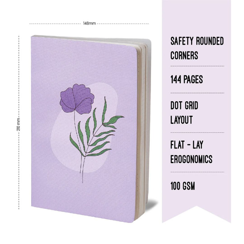 Factor Notes Notebook Plain Violet Bloom A5 - FN2051