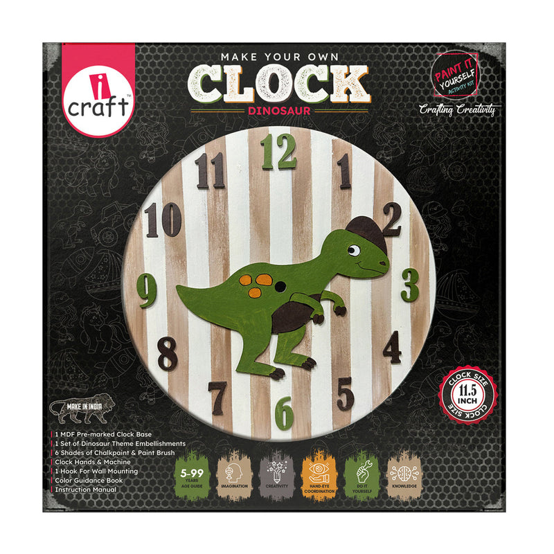 iCraft DIY Clock Kit-Dinosaur