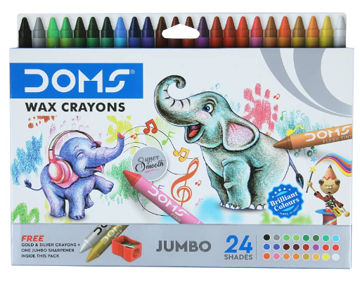 Doms Jumbo Wax Crayons - 24 Shades