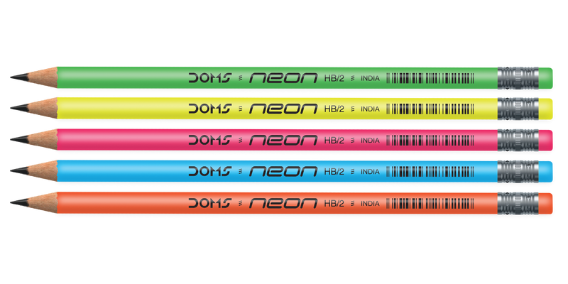 Doms Neon Rubber Tipped Pencils pack of 1- 7940