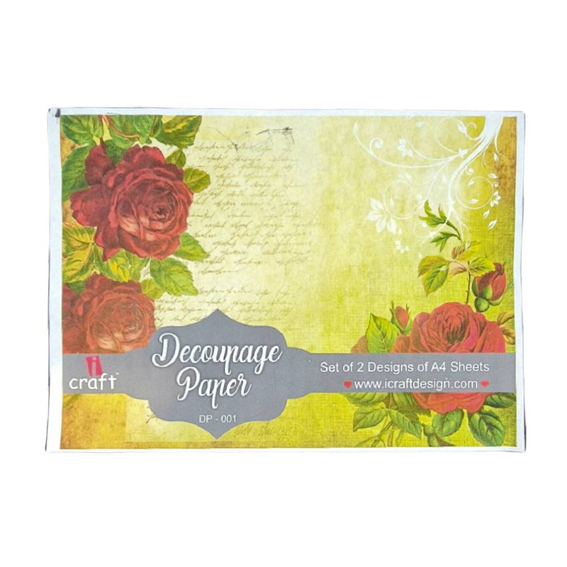 Icraft A4 Decoupage Paper DP-001 Pack Of 2