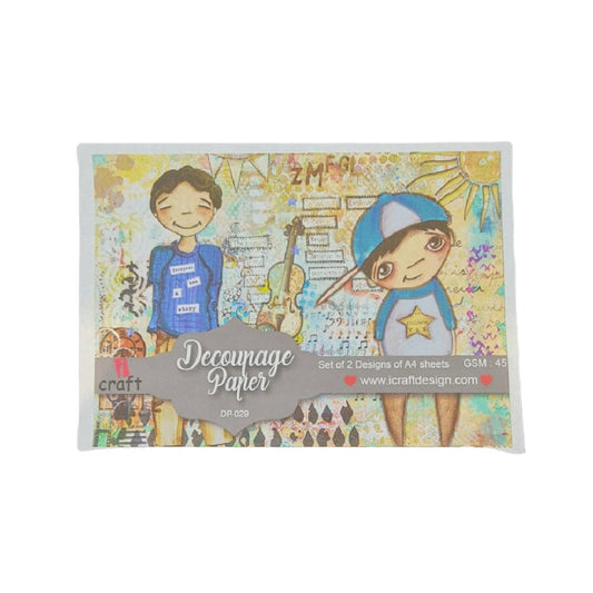 Icraft A4 Decoupage Paper DP-029 Pack Of 2