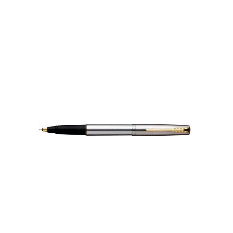 Parker Frontier Stainless Steel Gold Trim Roller Ball Pen