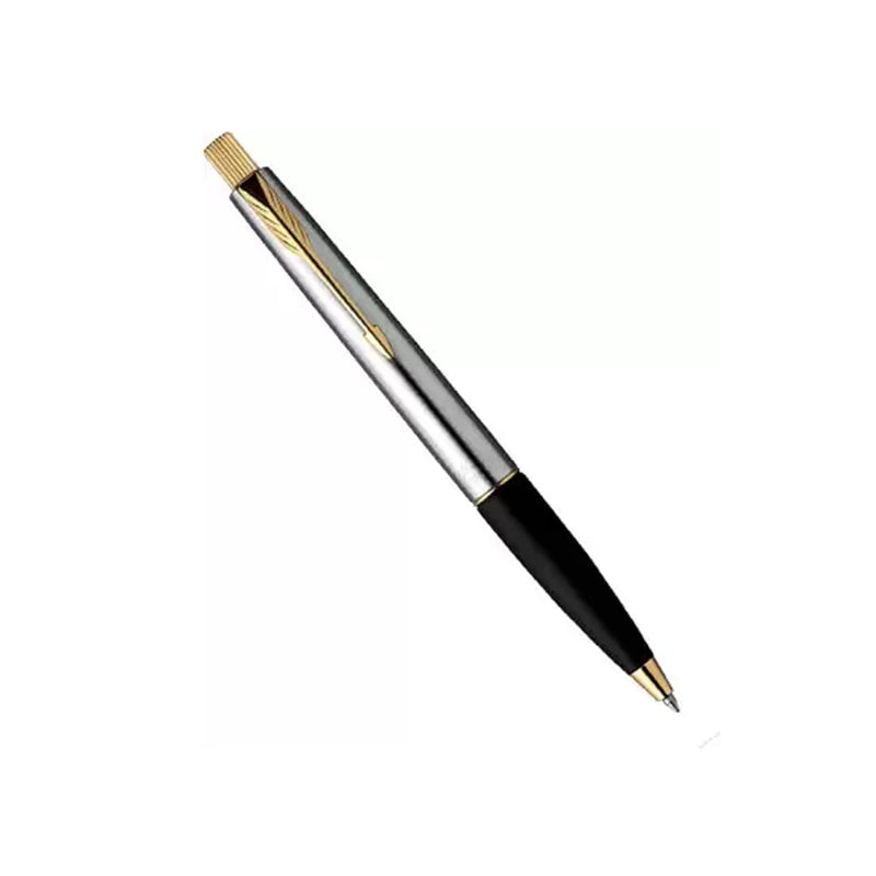 Parker Frontier Stainless Steel Gold Trim Ball Pen