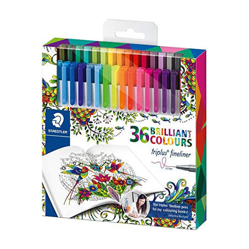 Staedtler Johanna Basford Triplus Fineliner Pens - Pack of 36