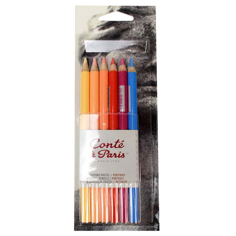 Conte Pastel Pencils Portrait Pack of 6 - 50112