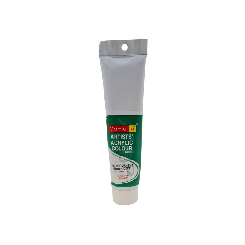 Camel Artist Acrylic Colour Tubes 120 Ml Parmanent Green Deep
