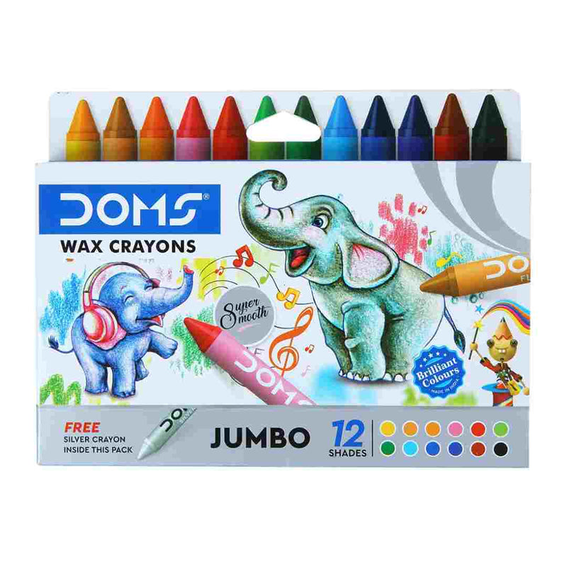Doms Jumbo Wax Crayons Set of 12 - 3468