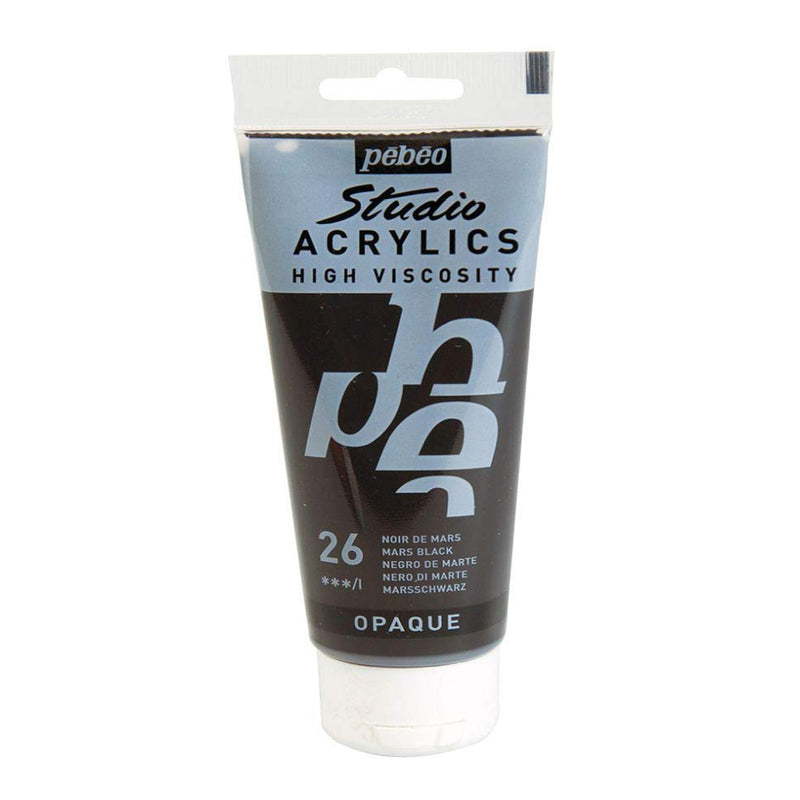 Pebeo ST. Acrylics 100ML Mars Black 26. - Skyblue Stationery Mart