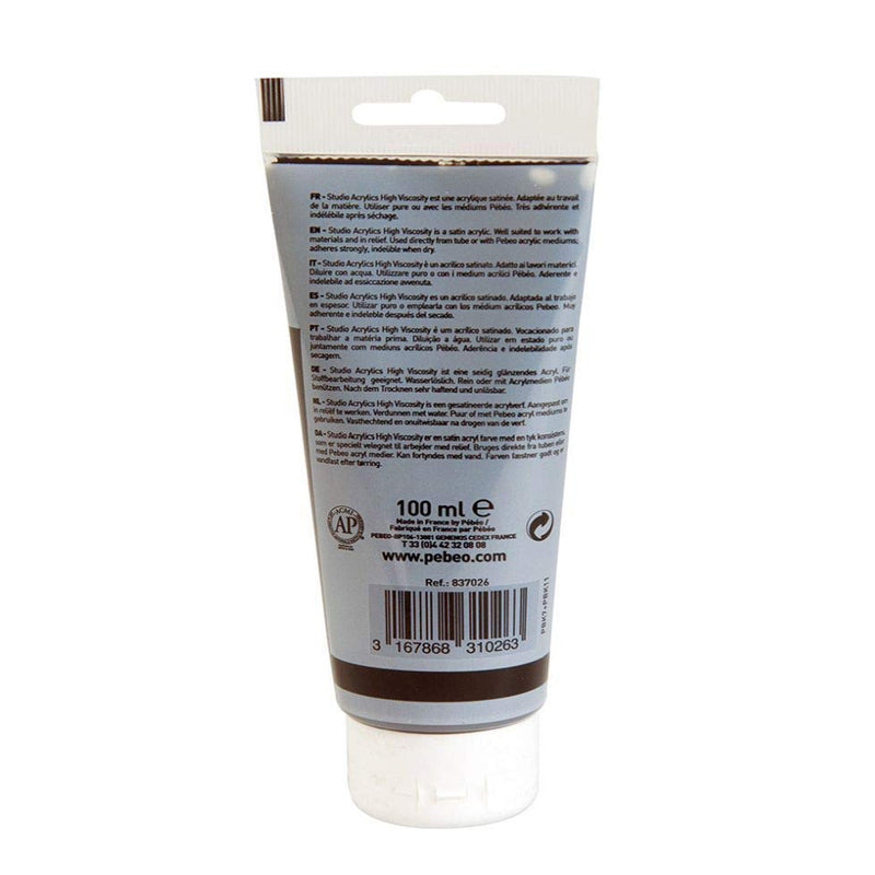 Pebeo ST. Acrylics 100ML Mars Black 26. - Skyblue Stationery Mart