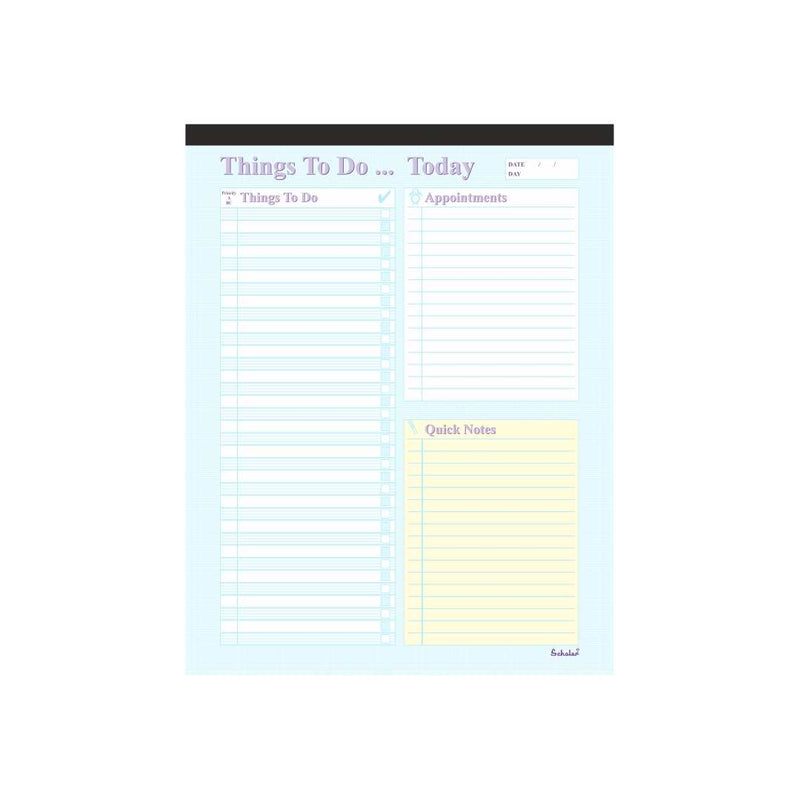 Scholar A4 Things to do Pad  TTD5  80 Gsm 50 Sheets