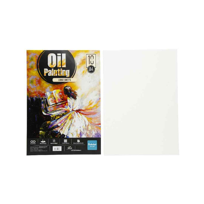 Scholar A4 Oil Painting Loose Sheets- 300 GSM  10 Sheets (OPL4)