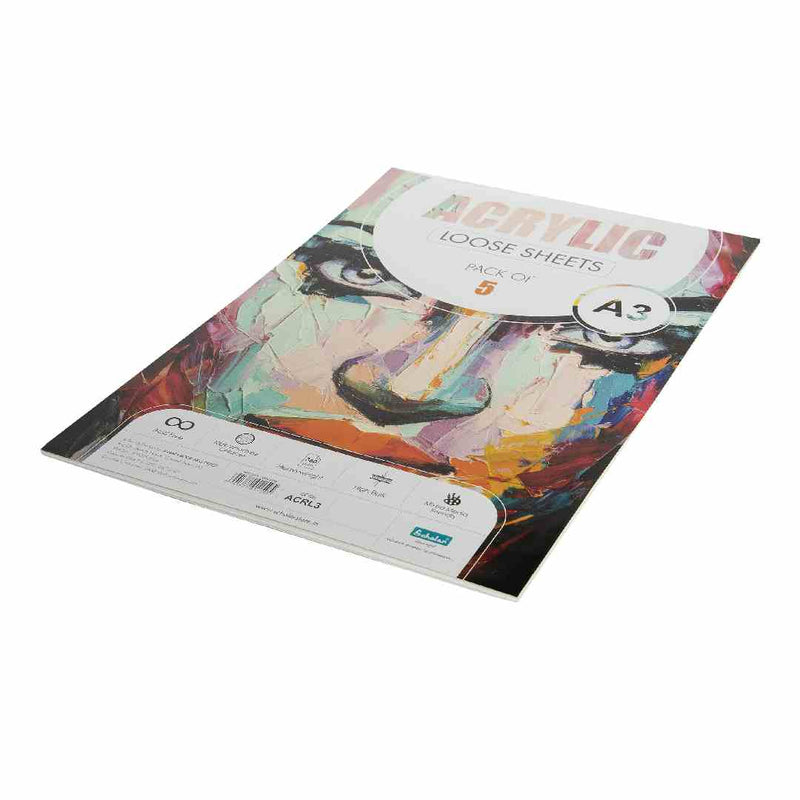 Scholar A3 Acrylic Loose Sheets - 360 Gsm 5 Sheets (ACRL3)