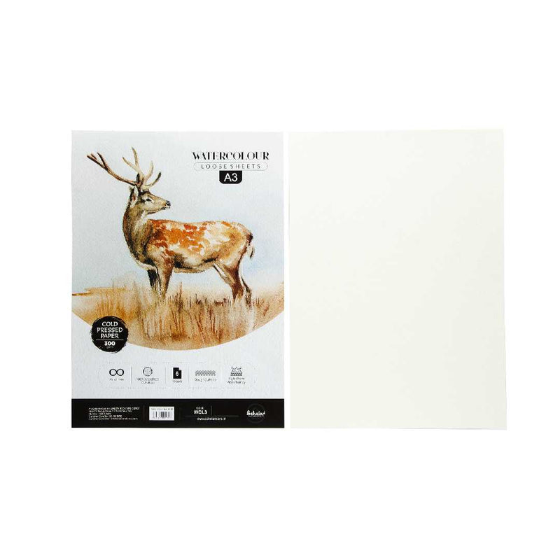Scholar Watercolour Paper 300 gsm Cold Pressed A3 5 Sheets 300Gsm  (WCL3)