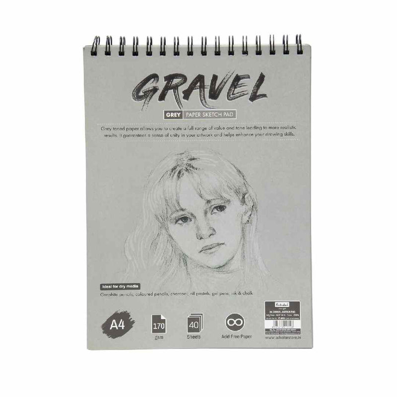 Scholar A4 Gravel Sketch Pad (GSP4) 170 Gsm 40 Sheets Spiral