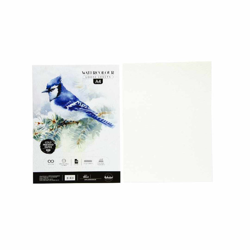 Scholar A4 Watercolour Cold Pressed Loose Sheets - 300 Gsm 10 Sheeets (WCL4)