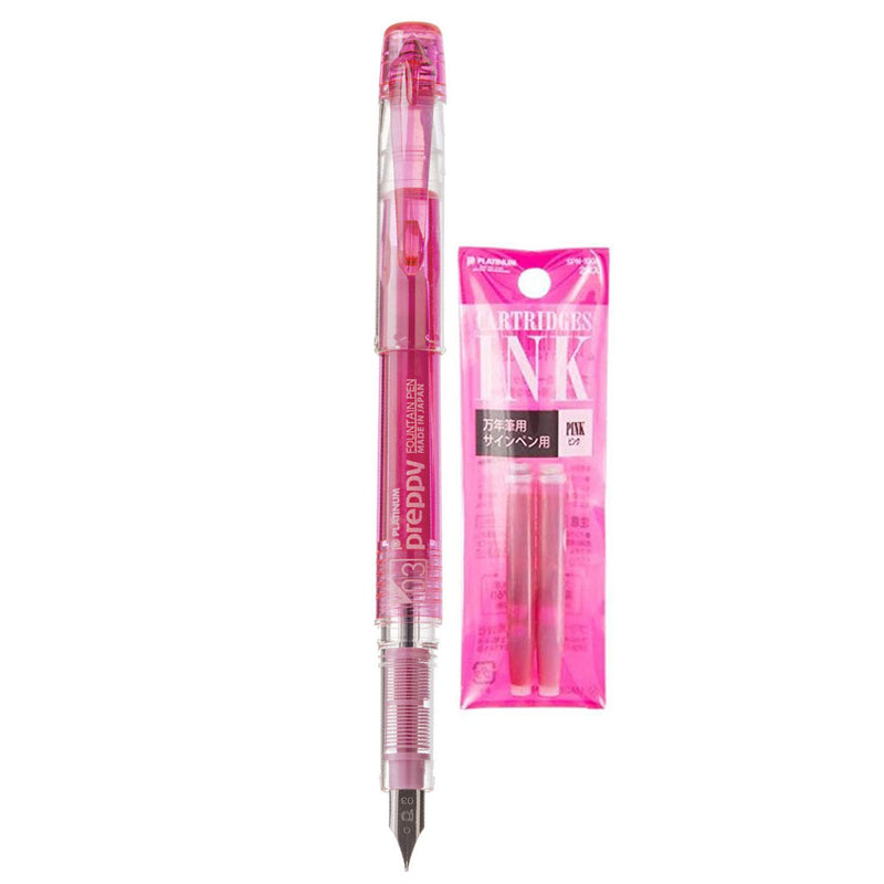 Platinum Preppy Fine Nib Fountain Pen - Pink
