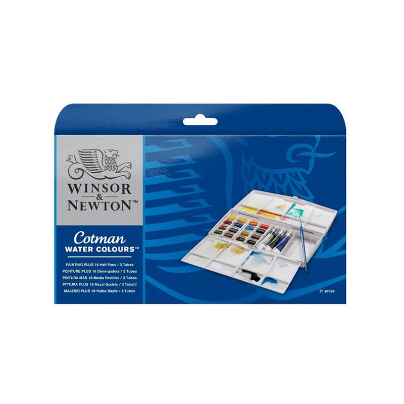 Winsor & Newton Cotman Water Colours Half Pans 16+3Tube