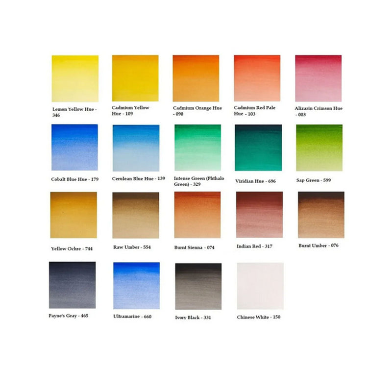 Winsor & Newton Cotman Water Colours Half Pans 16+3Tube