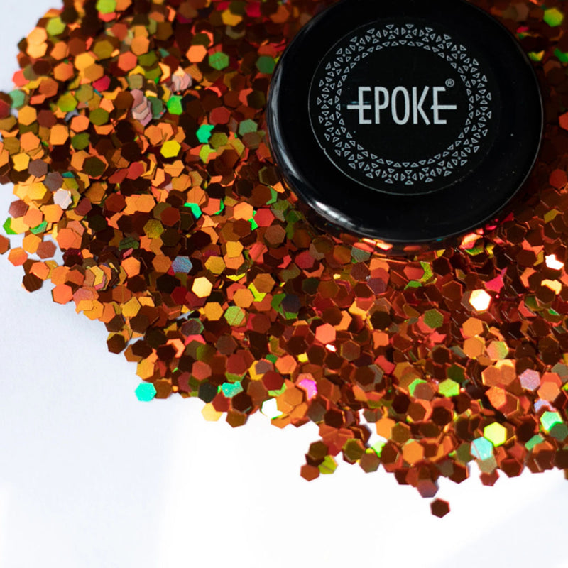 Epoke Glitter Chunky 15 Gram - Orange Holo