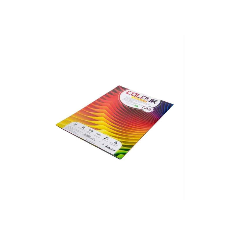 Scholar A3 Color Paper Loose Sheets - 120 GSM  20 Sheets (CPLT3)