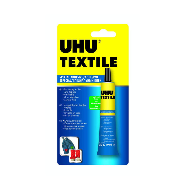 UHU textile solvent free fabric glue 19ml