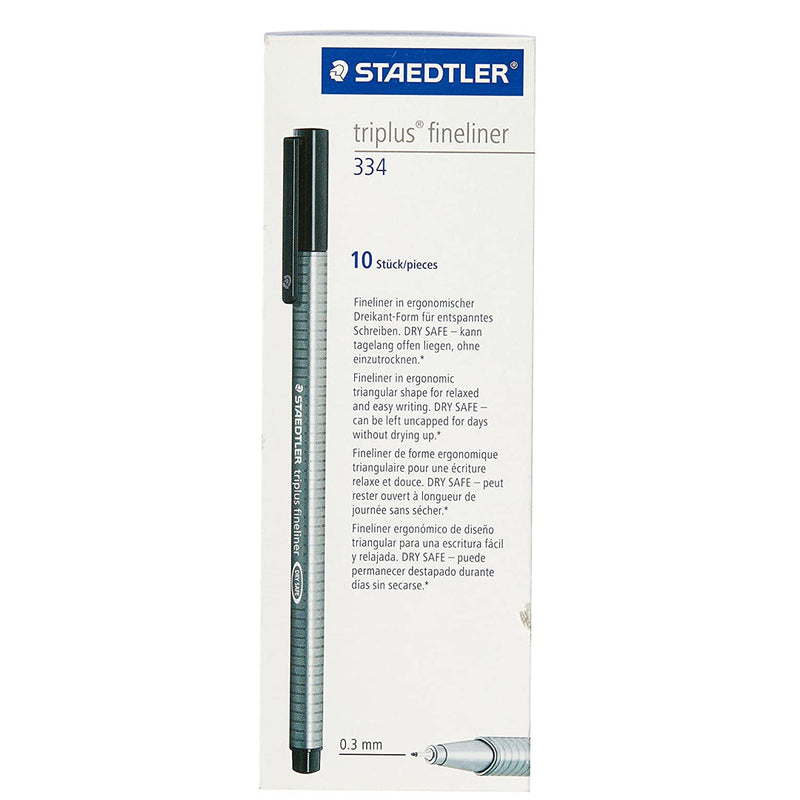 Staedtler 334-9 Triplus Fineliner Tip Pen - Black