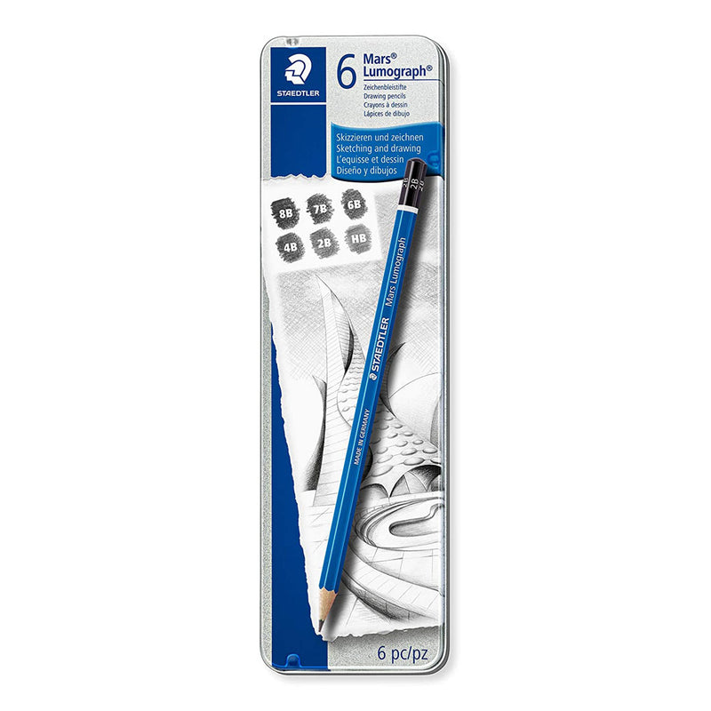 Staedtler Mars Lumograph Artists Pencils - Pack of 6