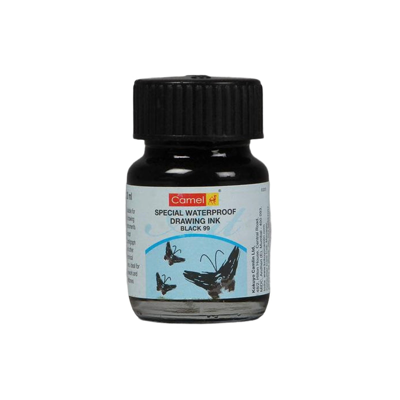 Camel Special Waterproof Drawing Ink Black 99 – 20ml - Skyblue Stationery Mart