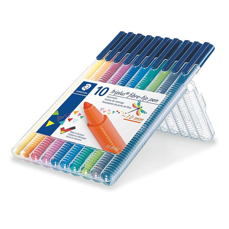 Staedtler Triplus Colour 323 SB10 Fibre-Tip Pen Desktop Box Pack Of 10