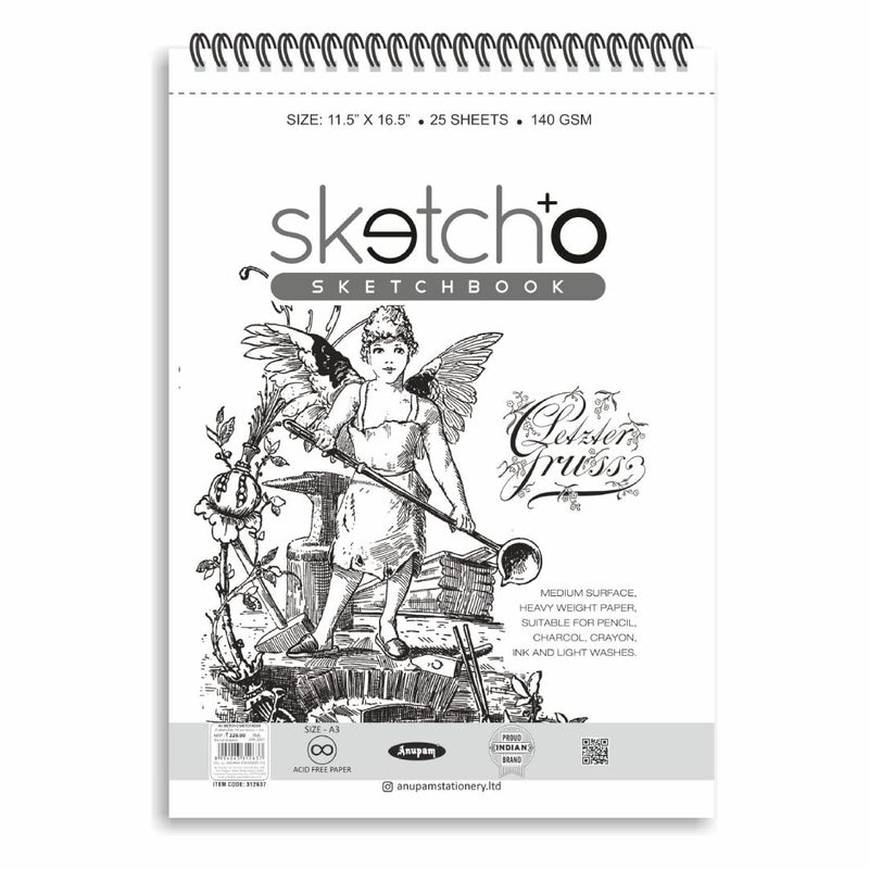 Anupam Oxford Spiral Sketchbook 140 Gsm A3-25 sheets