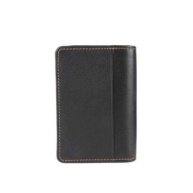 Elan Classic Leather Business Card Holder-Black- ECCH9626