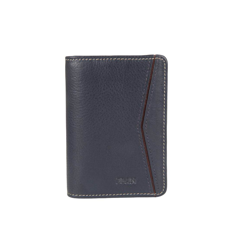 Elan Classic Leather Business Card Holder Blue- ECCH9626