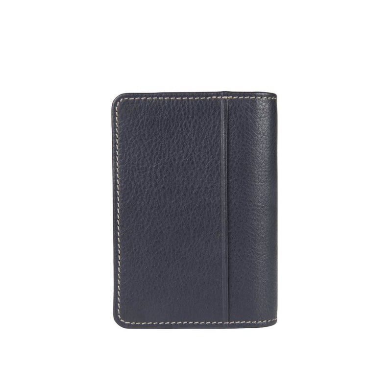 Elan Classic Leather Business Card Holder Blue- ECCH9626