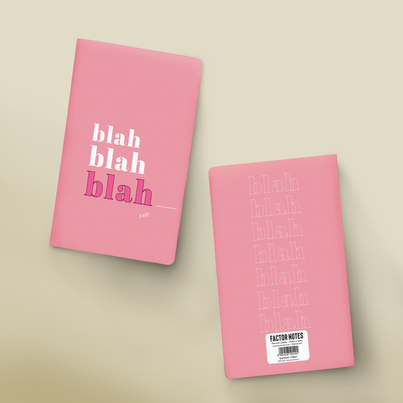 Factor Notes: The Blah Blah: All-Purpose Notebook (A5/100Gsm)-144 Pages-Soft Cover-Dot Grid