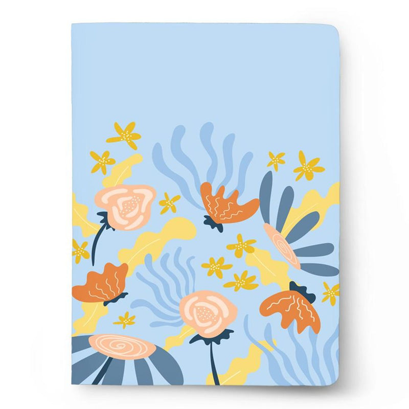 Factor Notes The Blue Blossom: All-Purpose Notebook (A5/100Gsm)-A5-144 Pages-Soft Cover-Dot Grid