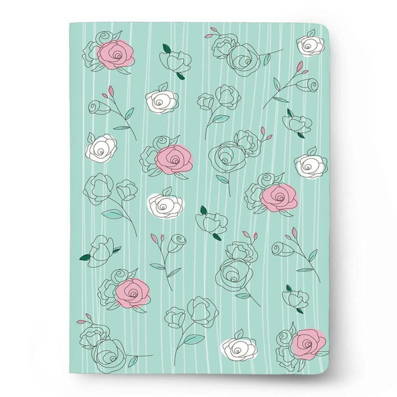 Factor Notes The Pastel Mint Roses : All-Purpose Notebook-A5-144 Pages-Soft Cover-Dot Grid