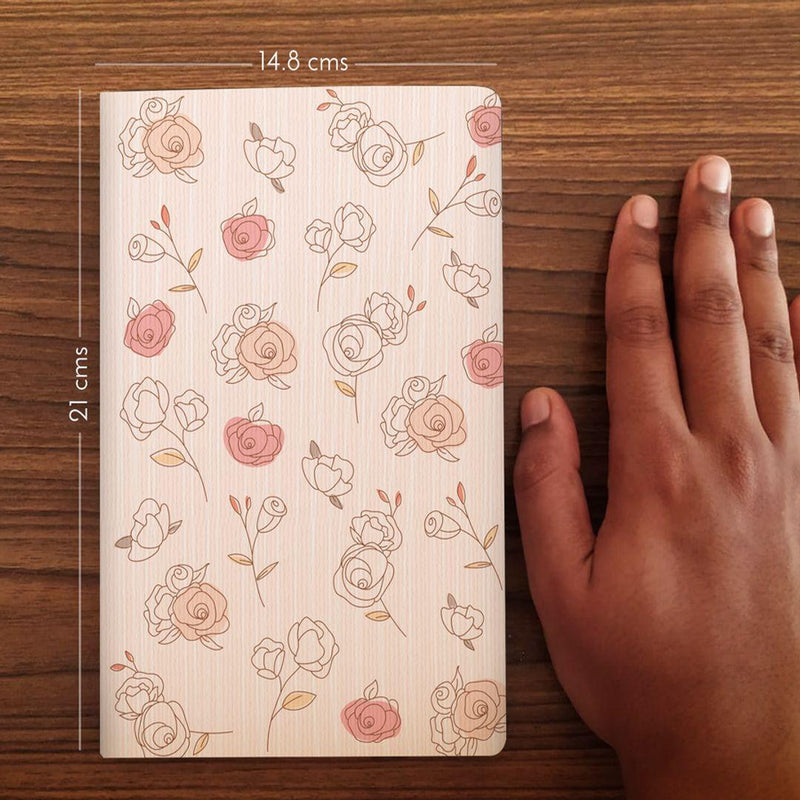 Factor Notes The Pastel Pink Roses: All-Purpose Notebook A5 Doted