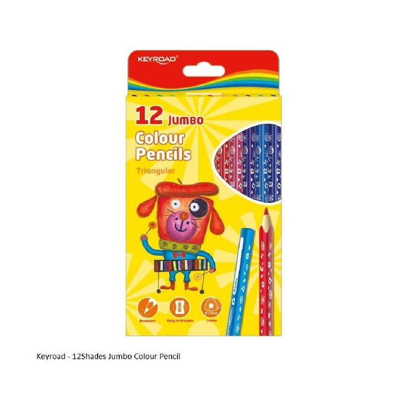 Keyroad Colour Pencils Jumbo Set of 12 - KR971349