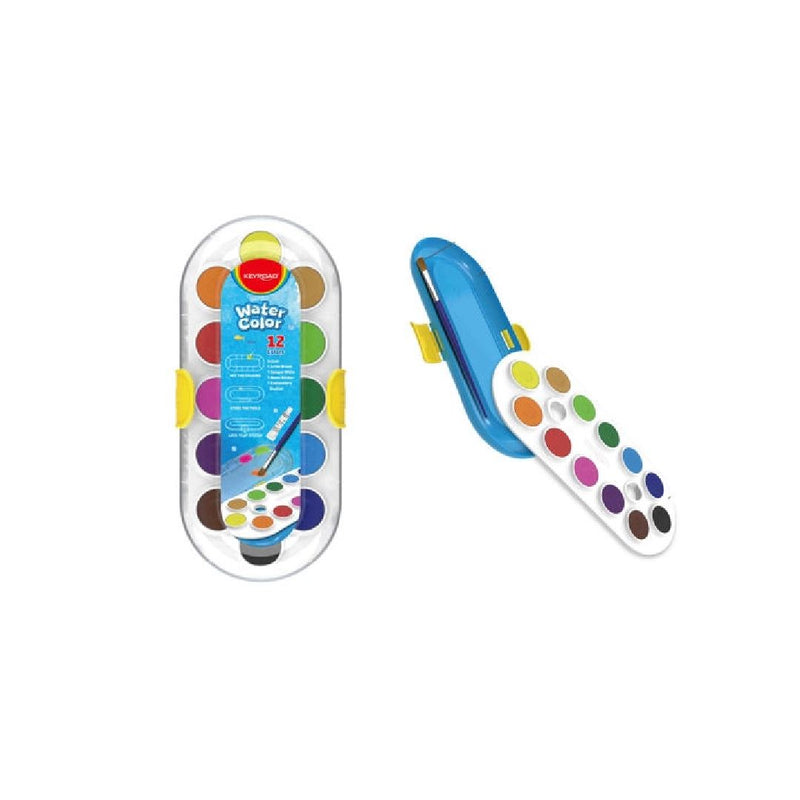 Keyroad Water Color Cakes With Pallet Pack of  12 - KR971829
